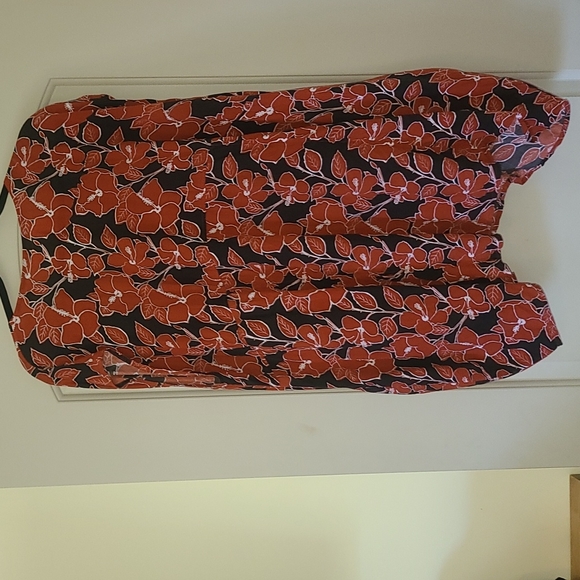 Acacia Mana mid pacific dress black red hibiscus print P XS rare! - Picture 8 of 16